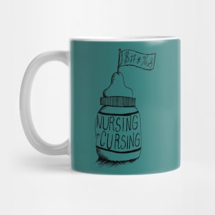 Nursing & Cursing Podcast Logo Mug